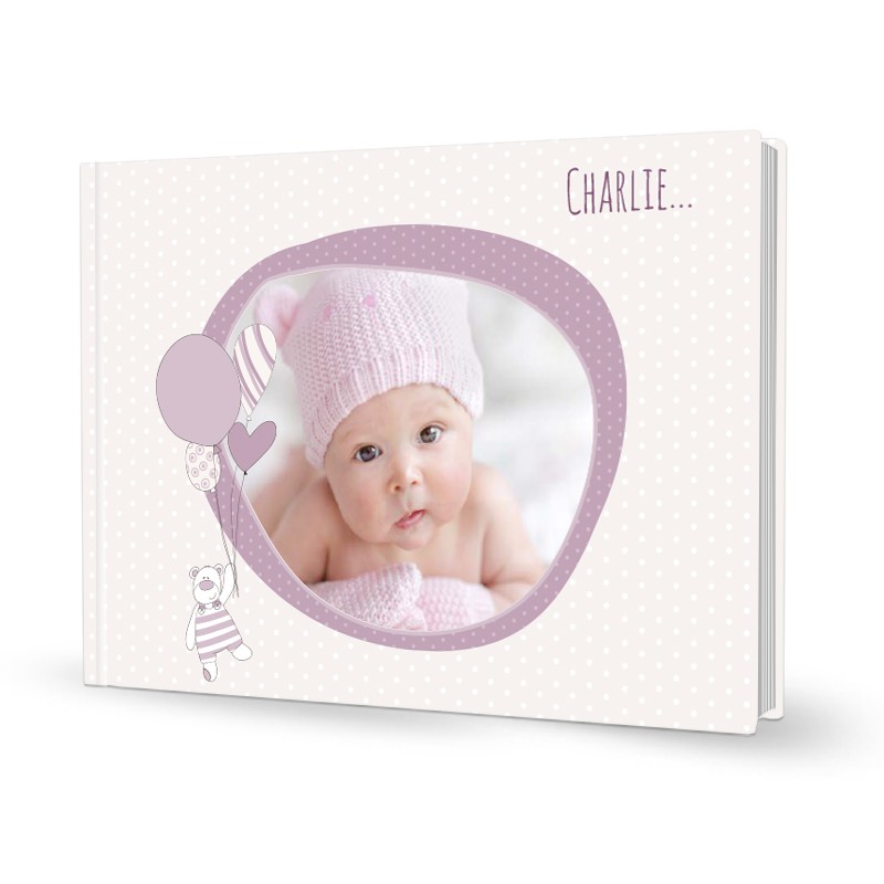 Livre Photo A4 de Naissance Bébé Fille - Atelier du Livre